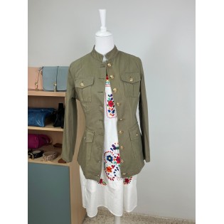 Chaqueta militar verde