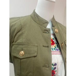 Chaqueta militar verde