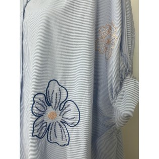 Vestido Rayas azul oversize