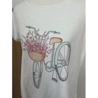 Camiseta Bicicleta con Flores