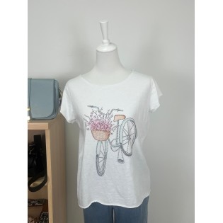 Camiseta Bicicleta con Flores