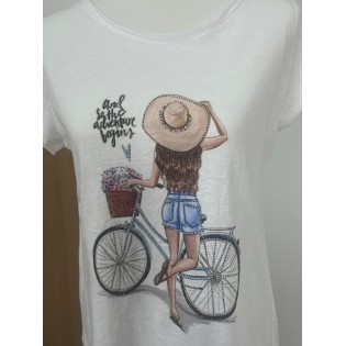 Camiseta Bicicleta con Chica