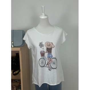 Camiseta Bicicleta con Chica