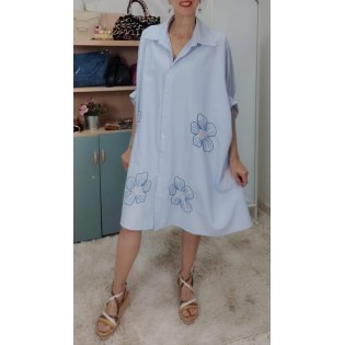 Vestido Rayas azul oversize