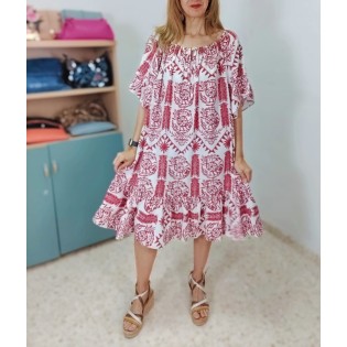 Vestido mangas Acampanadas